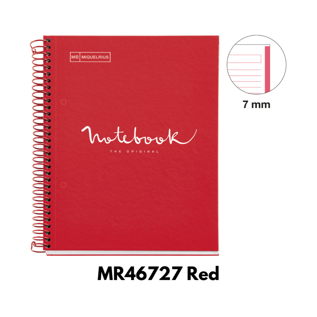 [SG] Apli A5 Red/Lime 80pgs Lined Emotions Spiral Notebook [Evergreen Stationery]