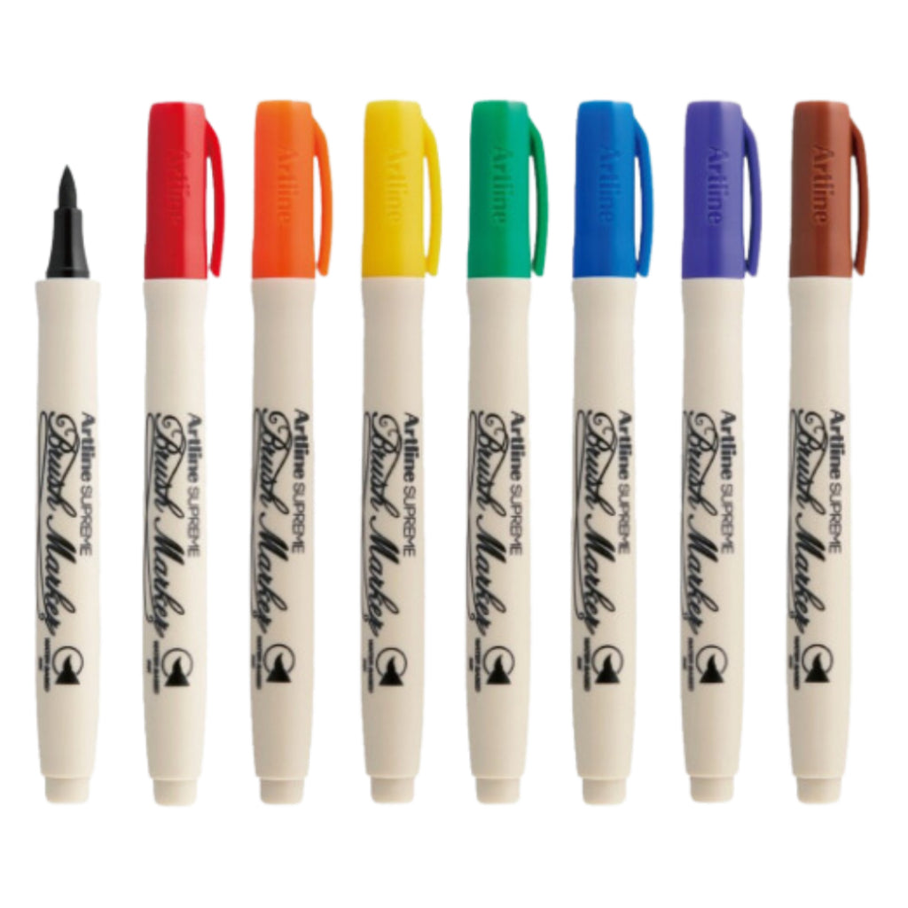 [SG] Artline Supreme Brush Marker EPF-F 8 Colors/set [Evergreen Stationery]