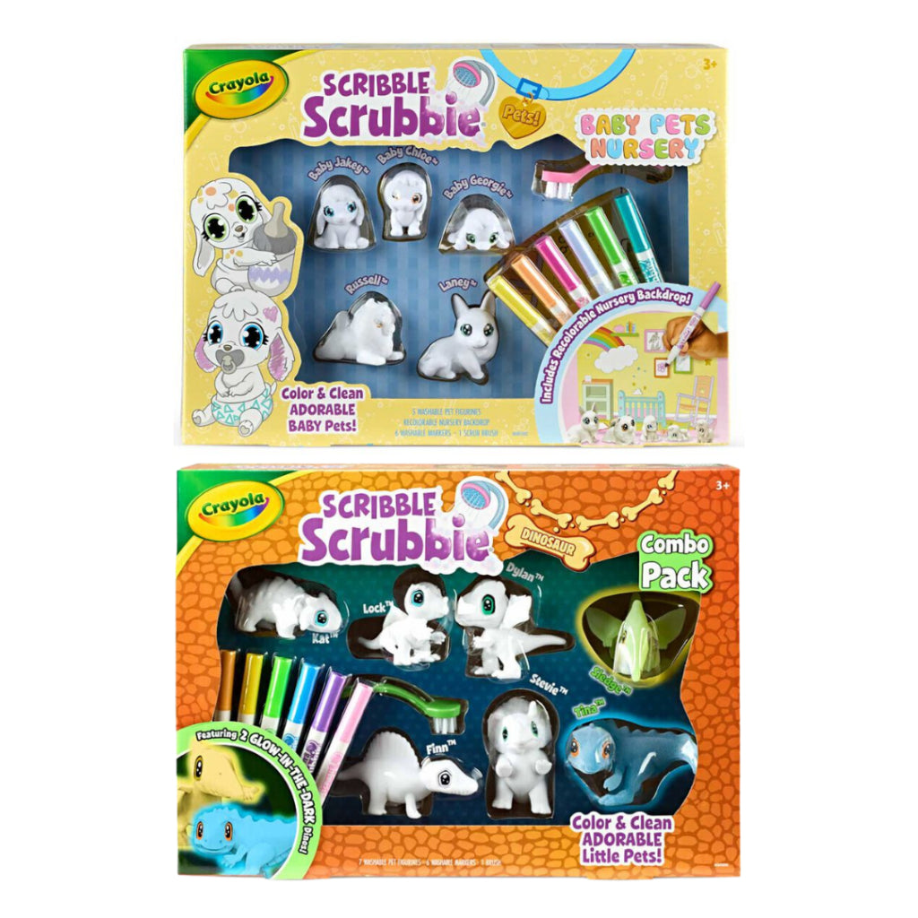 [SG] Crayola Scribble Scrubbie (Baby Pets/Glow Dino) [Evergreen Stationery]