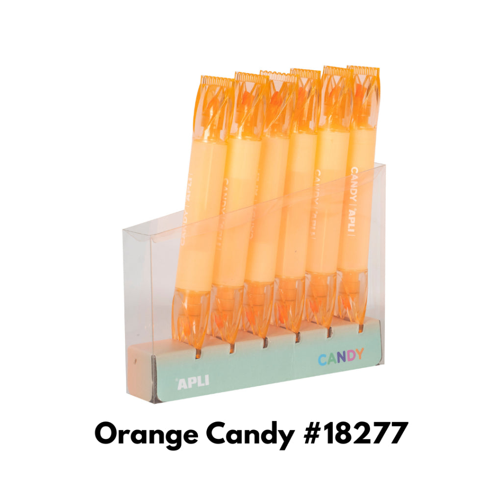 [SG] Apli Candy Highlighter (Pink/Blue/Purple/Orange/Green/Yellow) [Evergreen Stationery]