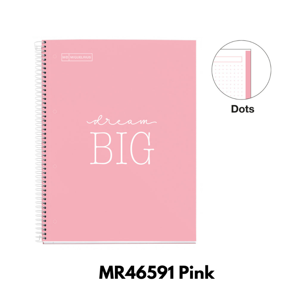 [SG] Apli A4 pink/lavender 80pgs Dots Spiral Notebook [Evergreen Stationery]