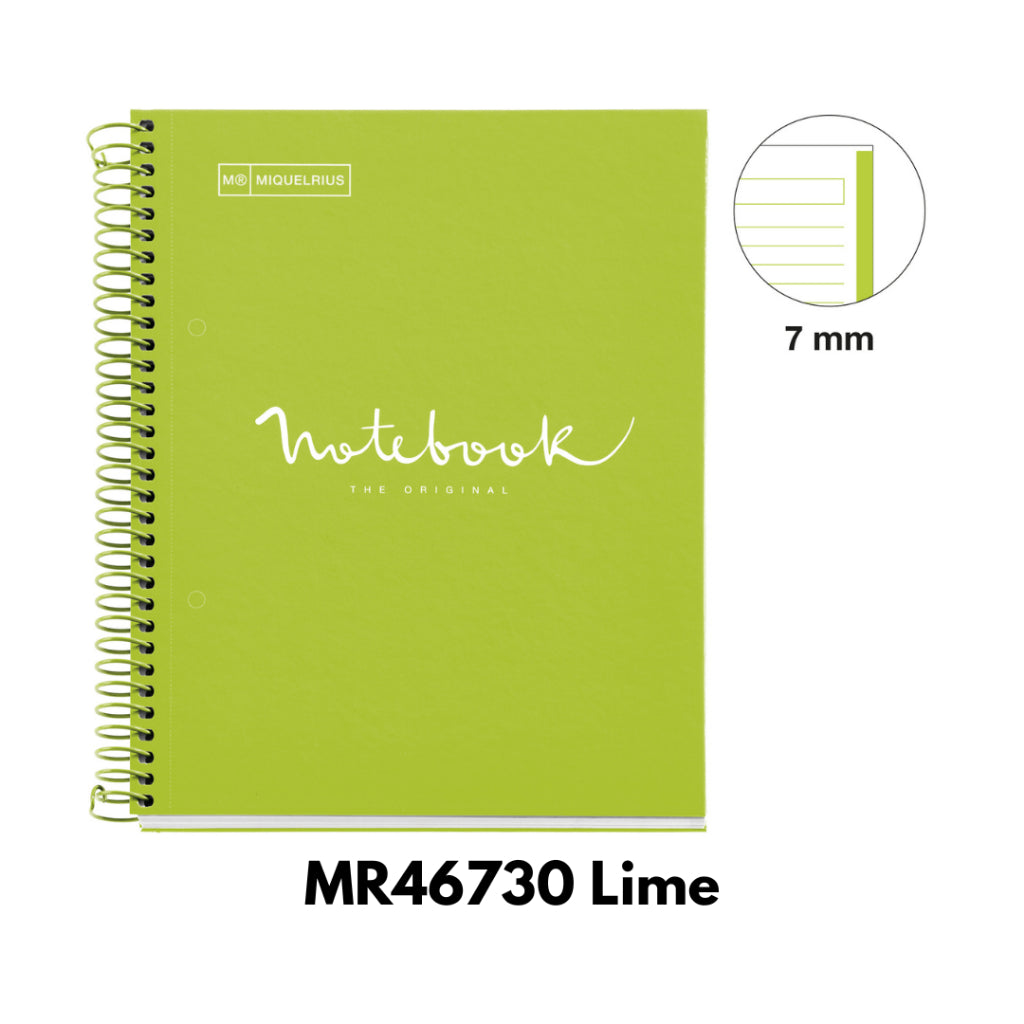 [SG] Apli A5 Red/Lime 80pgs Lined Emotions Spiral Notebook [Evergreen Stationery]