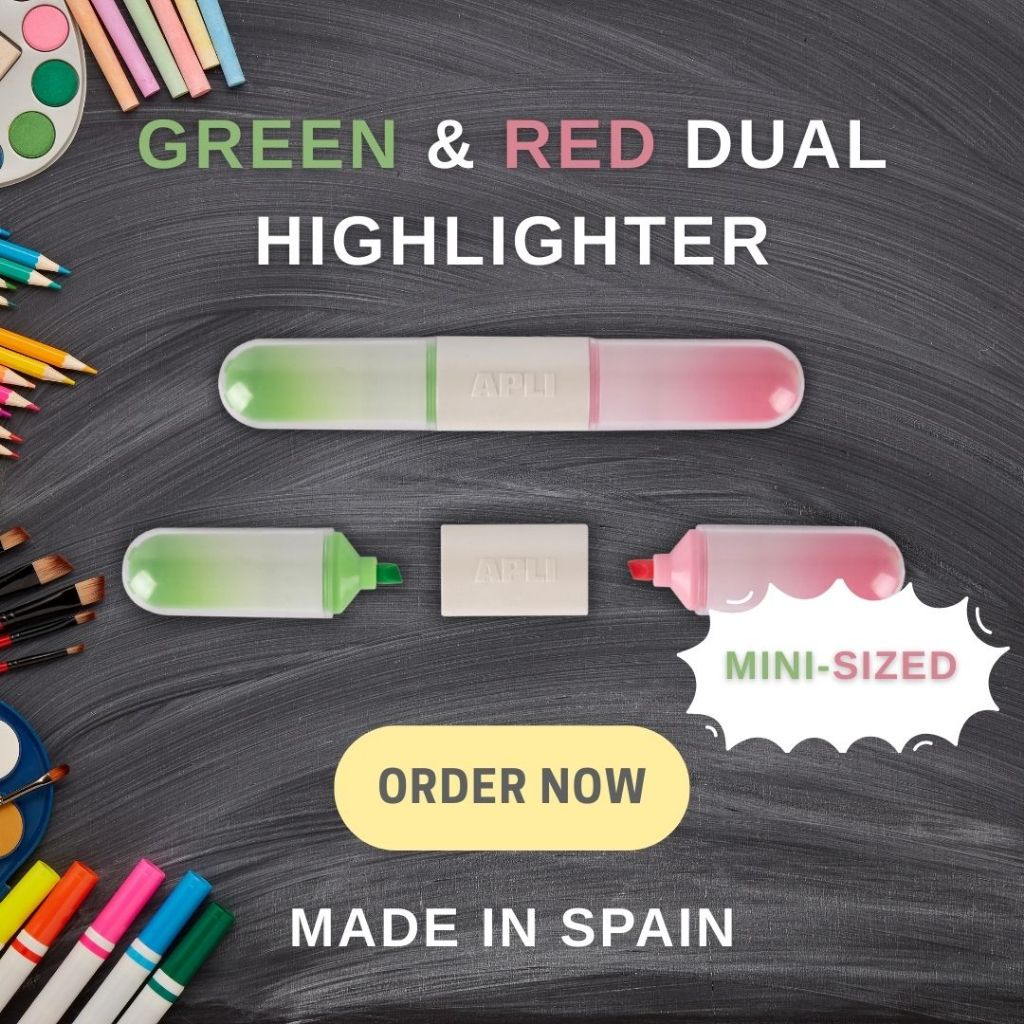 [SG] APLI Mini Dual Highlighter [Evergreen Stationary]