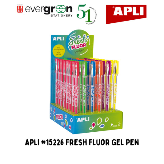 [SG] Apli #15226 Fresh Fluor Gel Pen [Evergreen Stationery]