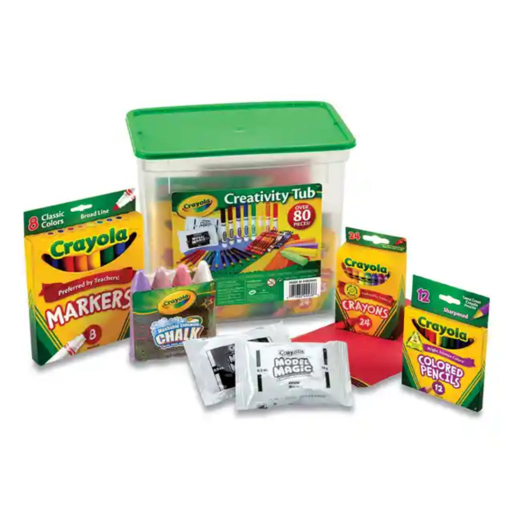 [SG] Crayola Over 80 Pieces Creativity Tub 045358 [Evergreen Stationery]