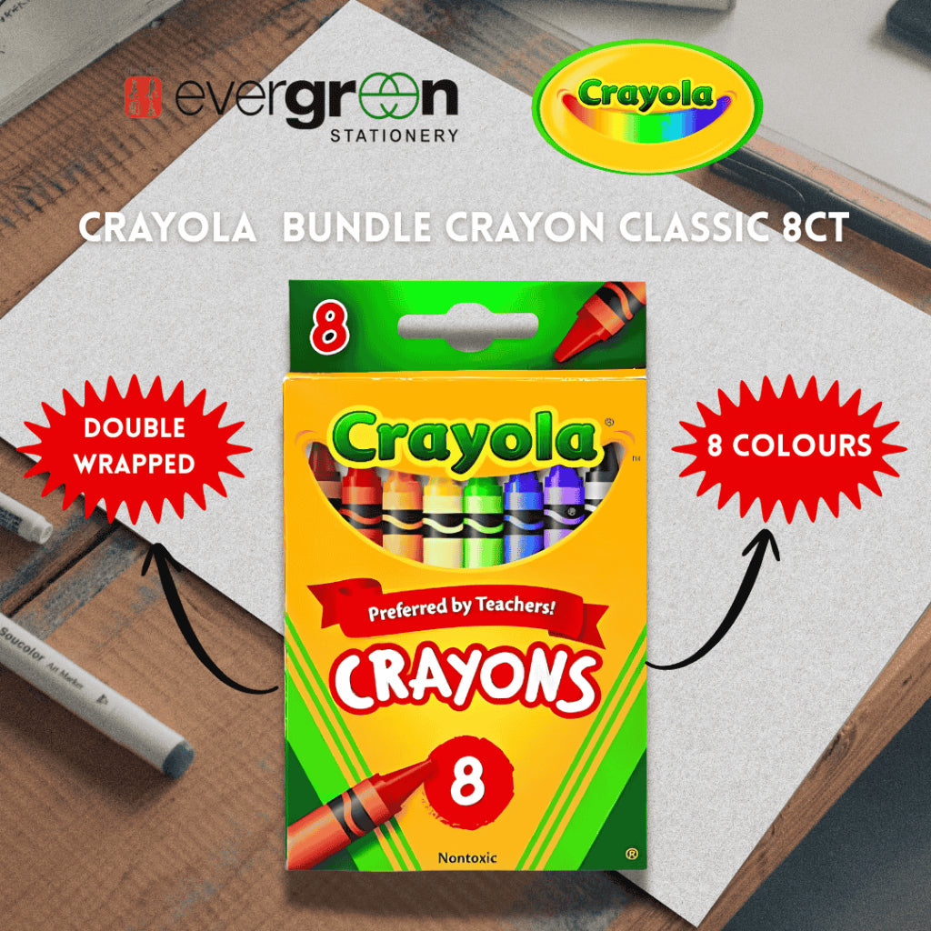 [SG] Crayola  Bundle Crayon Classic 8CT (523008 X 12) [Evergreen Stationery