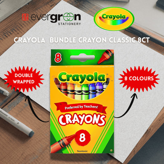 [SG] Crayola  Bundle Crayon Classic 8CT (523008 X 12) [Evergreen Stationery