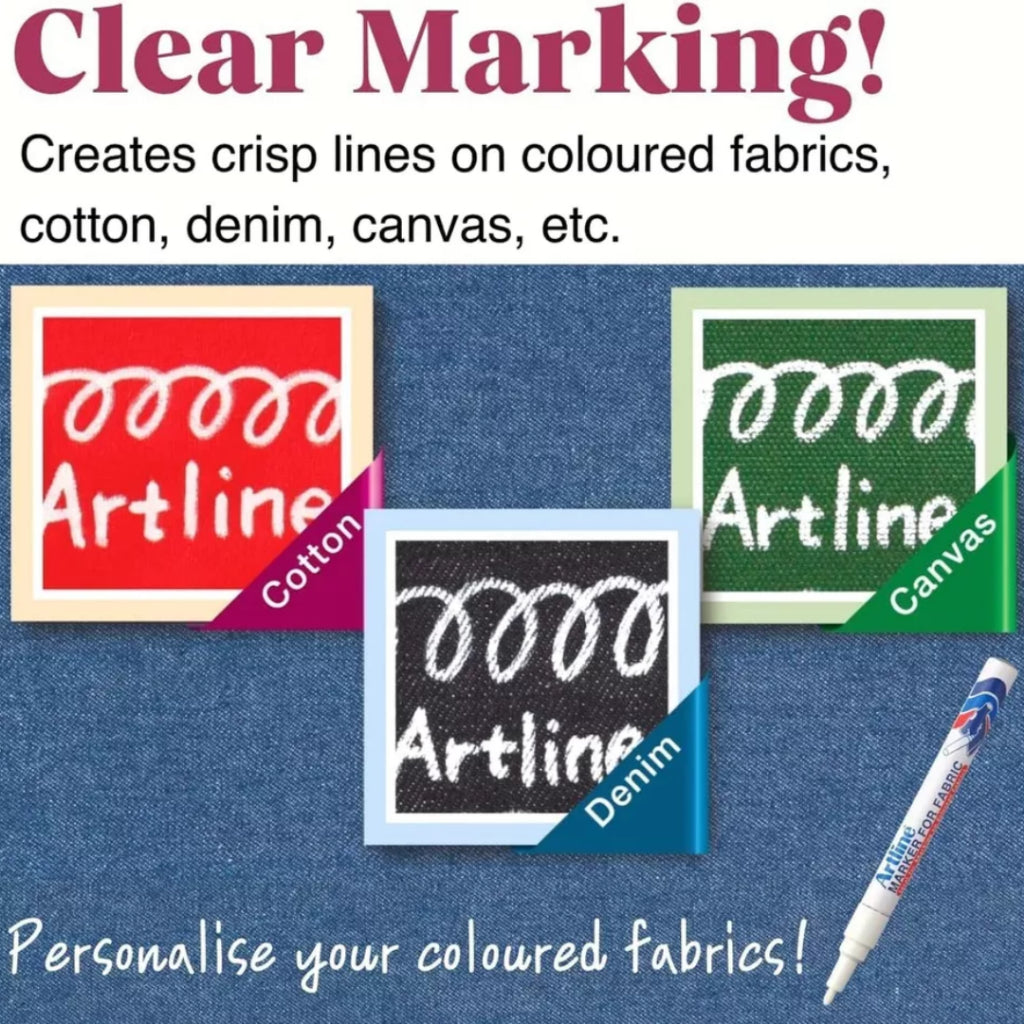 [SG] Artline EKC-1 Fabric Marker White [Evergreen Stationery]