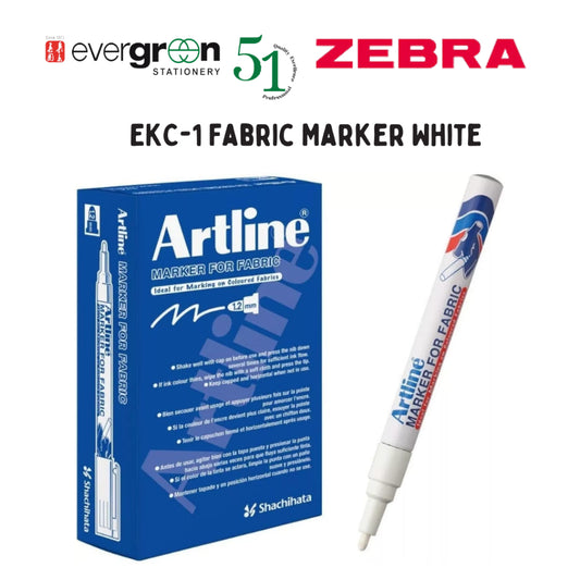 [SG] Artline EKC-1 Fabric Marker White [Evergreen Stationery]