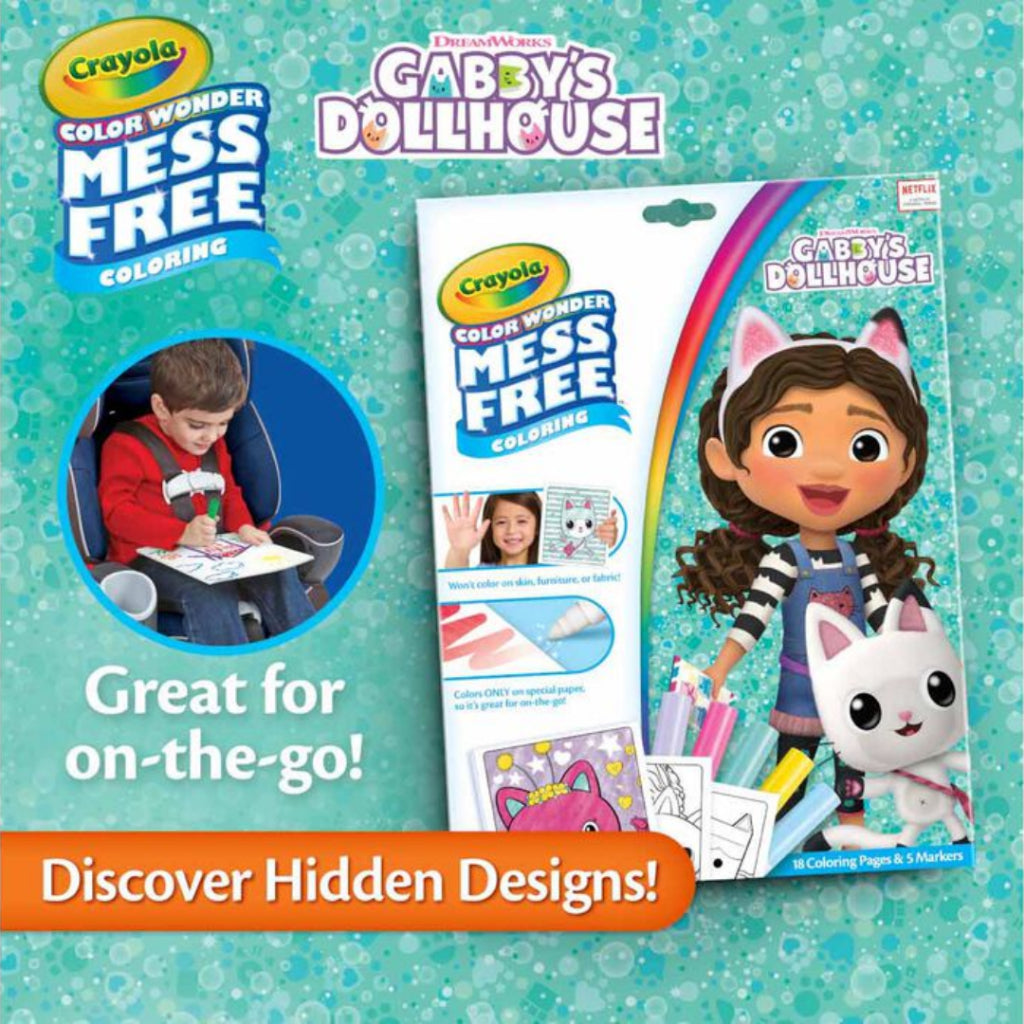 [SG] Crayola Color Wonder Mess Free Gabby's Dollhouse Coloring Set [Evergreen Stationery]