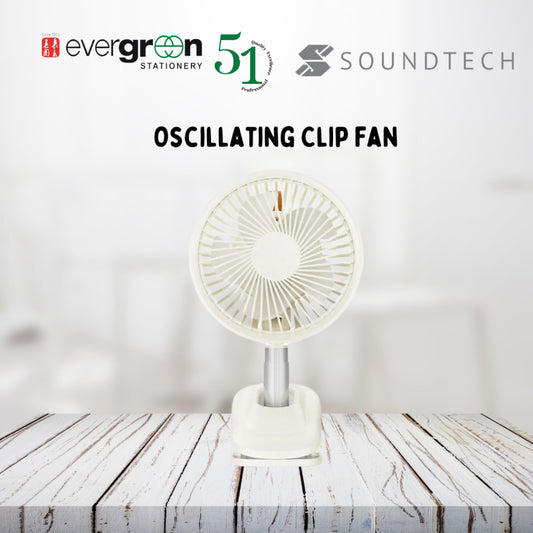 [SG] SoundTech Oscillating Clip Fan [Evergreen Stationery]