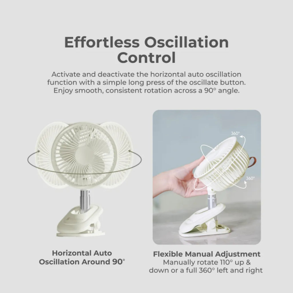 [SG] SoundTech Oscillating Clip Fan [Evergreen Stationery]