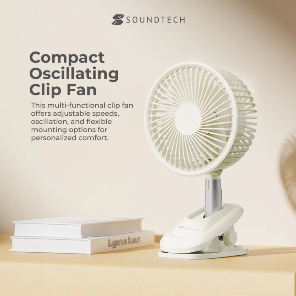 [SG] SoundTech Oscillating Clip Fan [Evergreen Stationery]