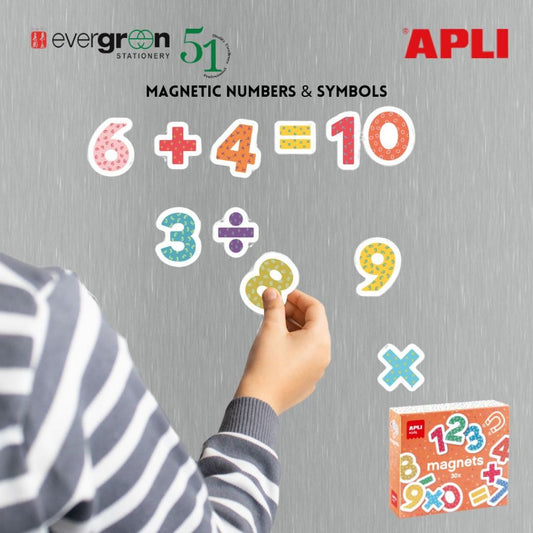 [SG] Apli #18885 Magnetic Numbers & Symbols [Evergreen Stationery]