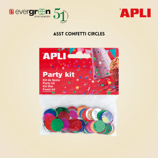 [SG] Apli #13817 Asst Confetti Circles [Evergreen Stationery]