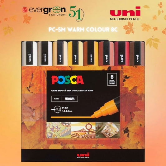 [SG] Uni Posca Warm Colour 8C [Evergreen Stationery]