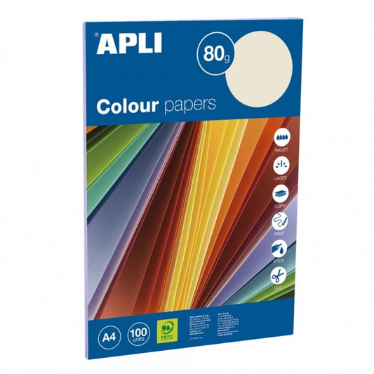 [SG] Apli Assorted A4 Intense | Fluorescent | Pastel Color Paper (100 sheets) [Evergreen Stationery]