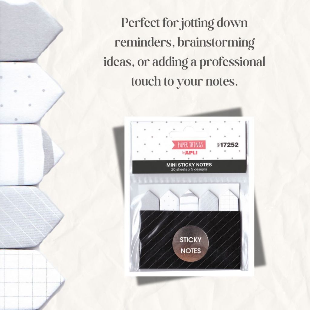 [SG] Apli #17252 Grey Sticky Notes [Evergreen Stationery]