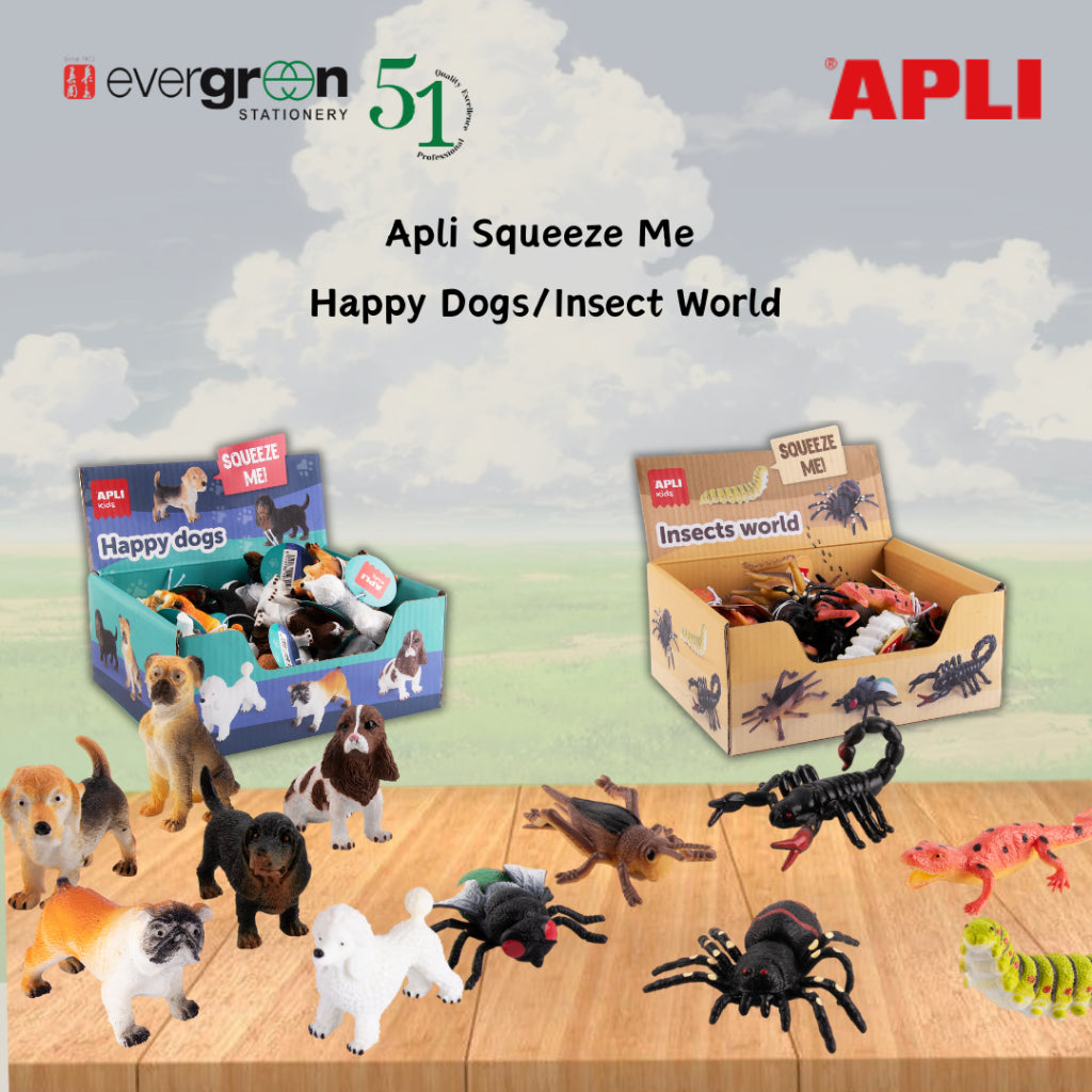 [SG] Apli Squeeze Me Happy Dogs/Insect World [Evergreen Stationery]