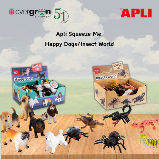 [SG] Apli Squeeze Me Happy Dogs/Insect World [Evergreen Stationery]