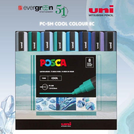 [SG] Uni Posca Cool Colour 8C [Evergreen Stationery]