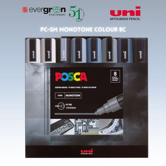 [SG] Uni Posca Monotone Colour 8C [Evergreen Stationery]