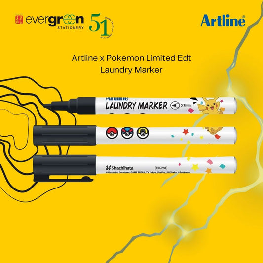 [SG] Artline x Pokemon Limited Edition Laundry Marker [Evergreen Stationery]