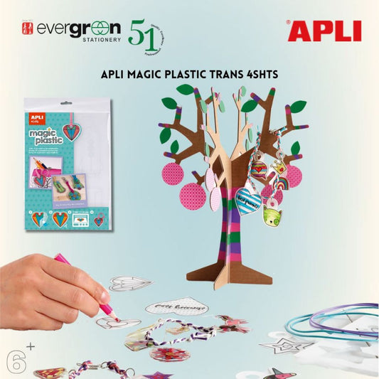 [SG] Apli #15175 Magic Plastic Trans 4 Sheets [Evergreen Stationery]