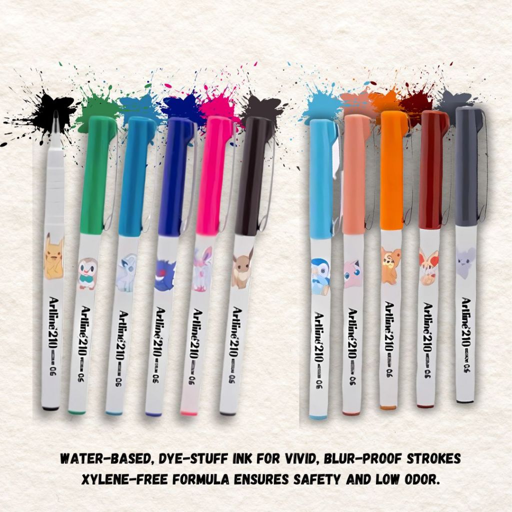 [SG] Artline Limited Edition Pokemon Pens in 0.6MM (Individual) [Evergreen Stationery]