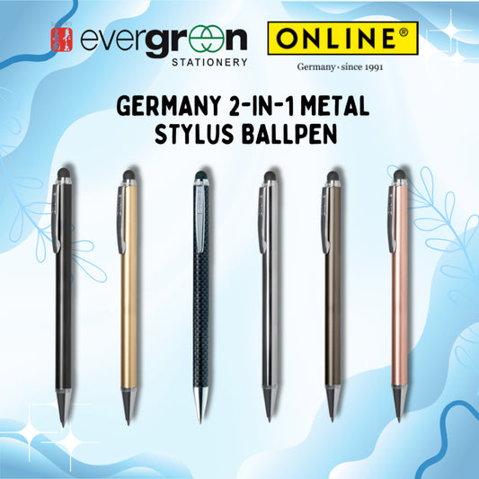 [SG] Online Magixx Germany 2-in-1 Metal Stylus Ballpen [Evergreen Stationery]