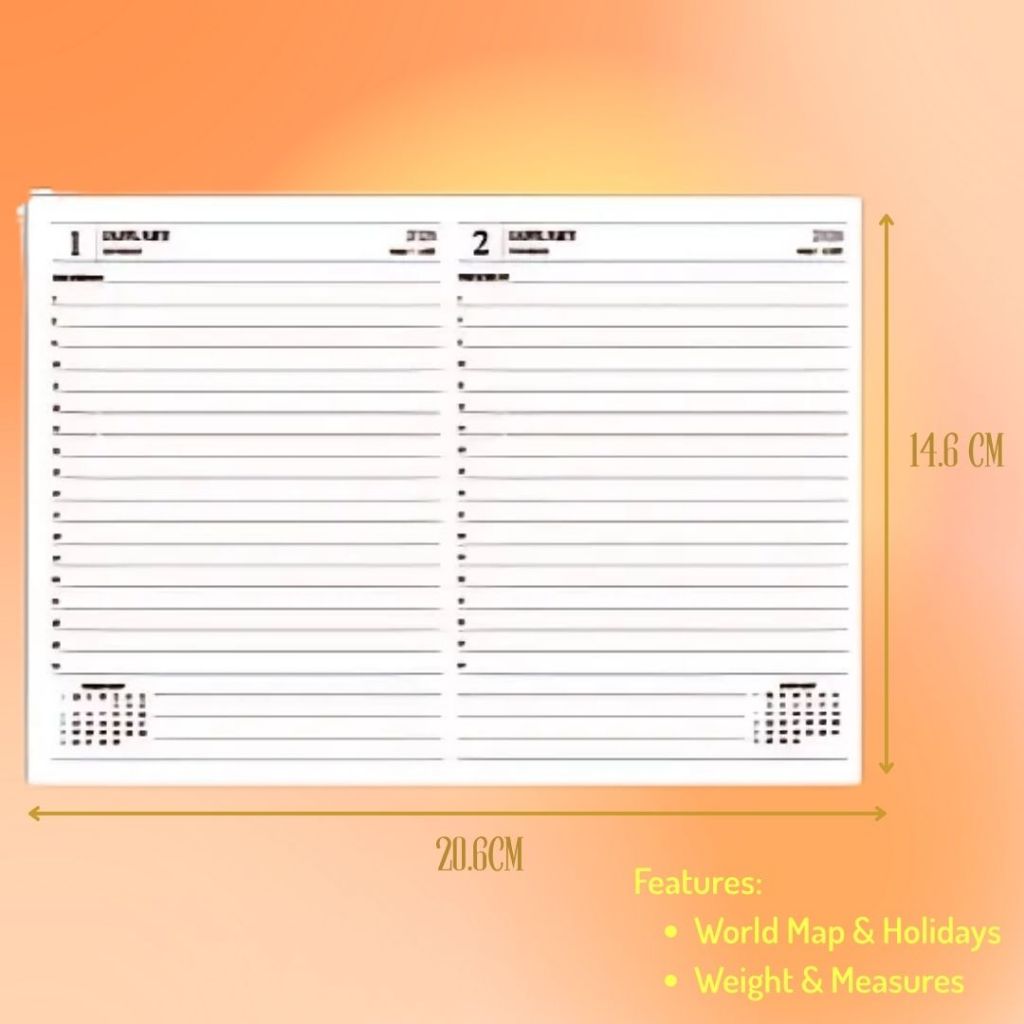 [SG] 2026 Day-To-Page | PU-Material Desk Diary [Evergreen Stationery]