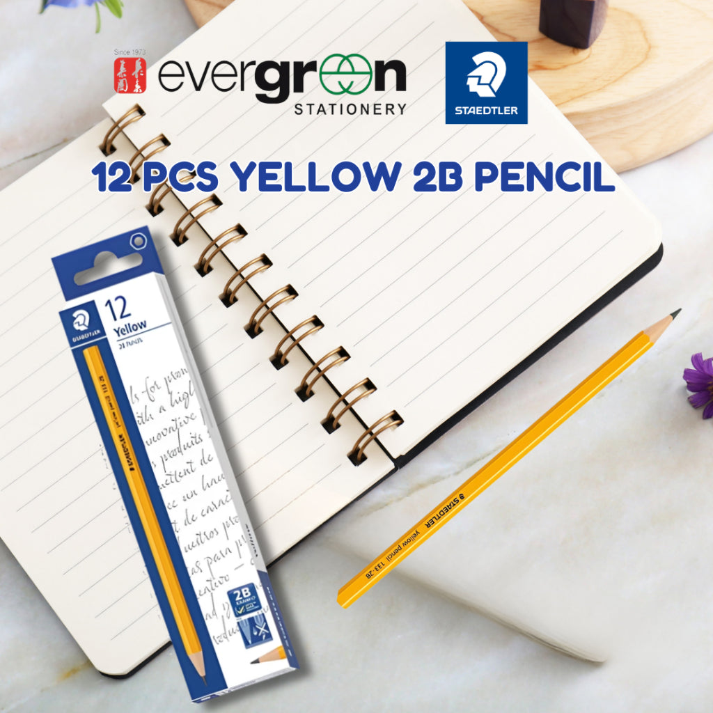 [SG] Staedtler 2B Yellow Unsharpened Pencil (Box of 12 Pcs) [Evergreen Stationery]
