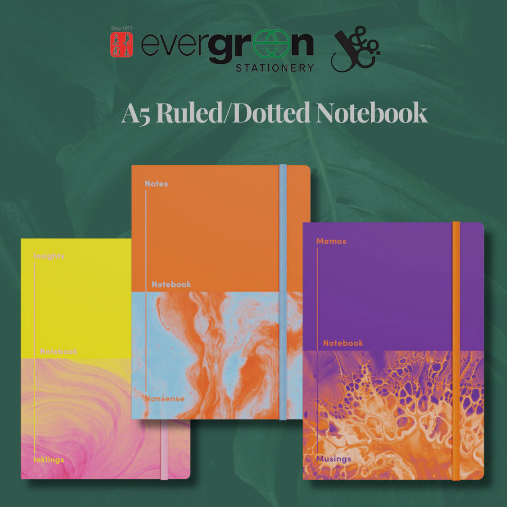 [SG] Jumble & Co A5 Ruled/Dotted Notebook [Evergreen Stationery]
