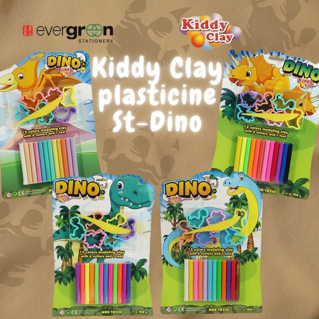 [SG] Kiddy Clay Plasticine St-Dino [Evergreen Stationery]
