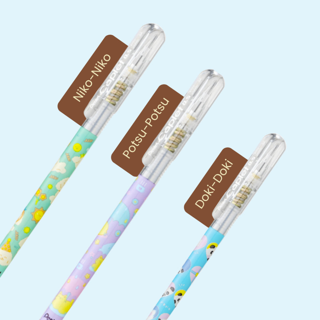 [LIMITED EDITION] Pentel Caplet Mechanical Pencil, 0.5MM | 6 Designs | portable cap | soft, and smooth hi-polymer eraser