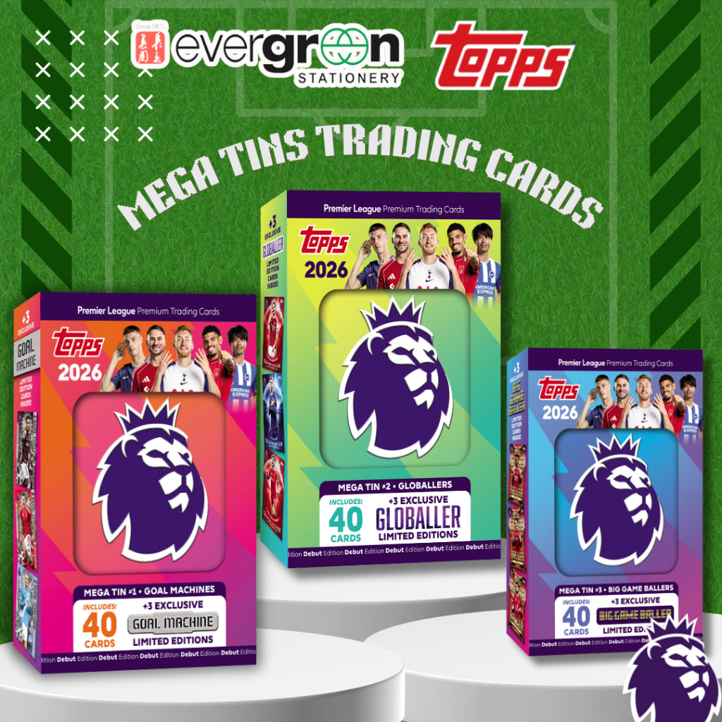 [SG] Topps Premier League 2026 Debut Edition Mega Tins [Evergreen Stationery]