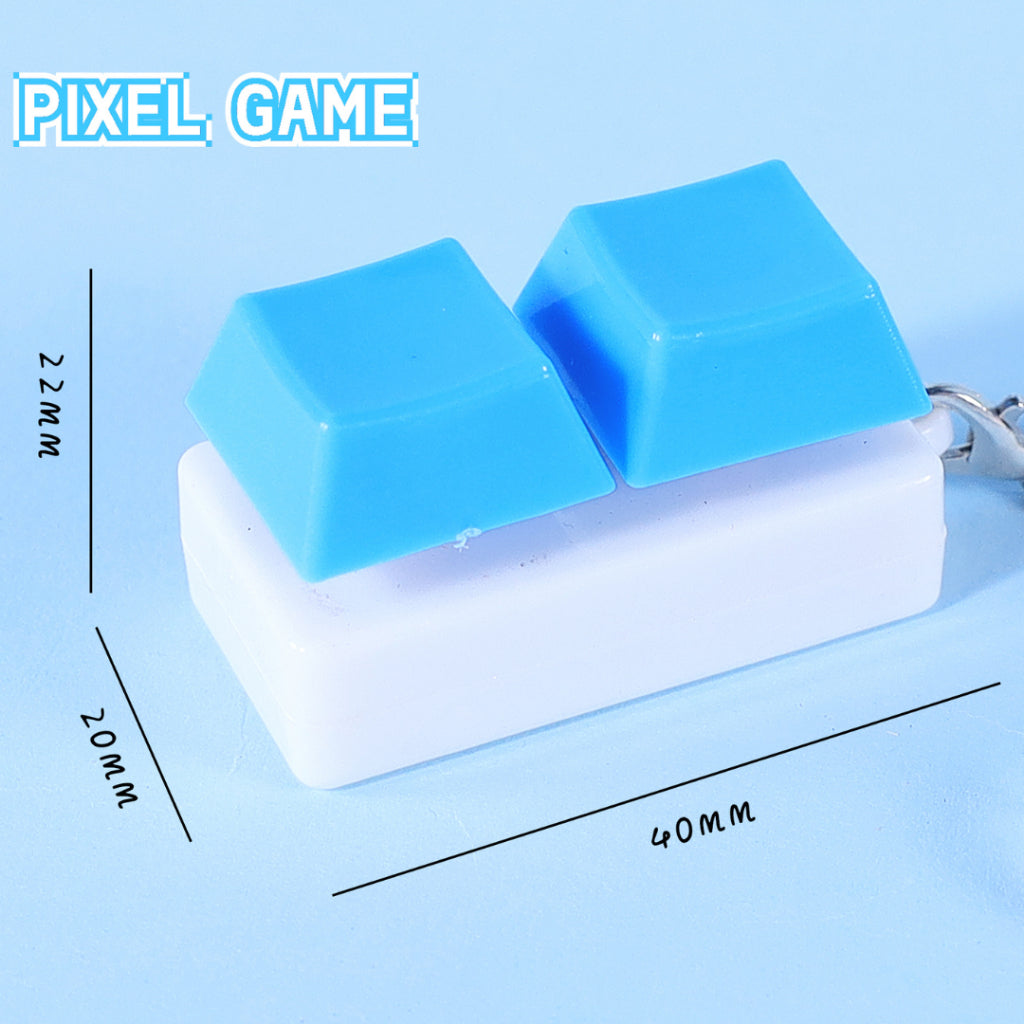 Colourful Keyboard Square Clicker Keychain | ASMR Stress Relief Fidget Toy