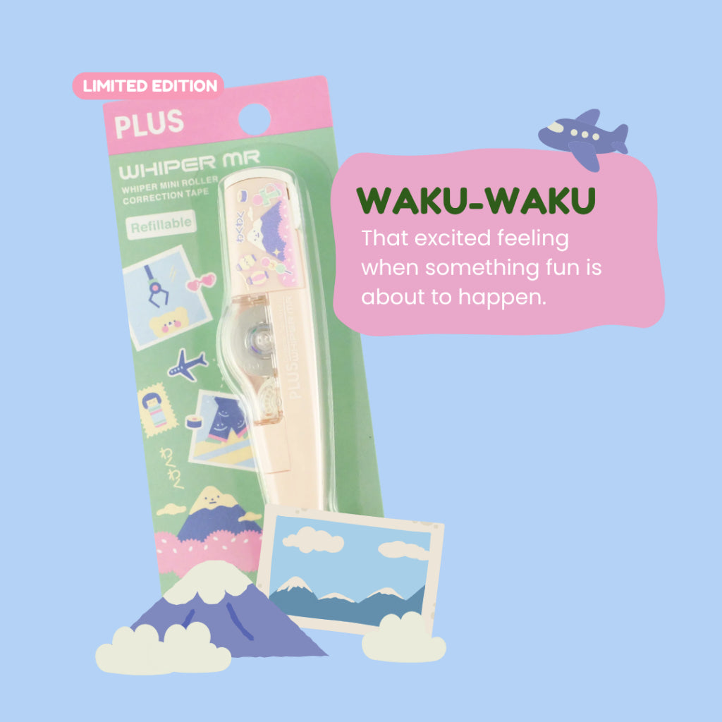 [LIMITED EDITION] PLUS MR Correction Tape Kawaii9 Waku-Waku/ Puni-Puni/ Peko-Peko/ Doki-Doki | Lighter and Smoother