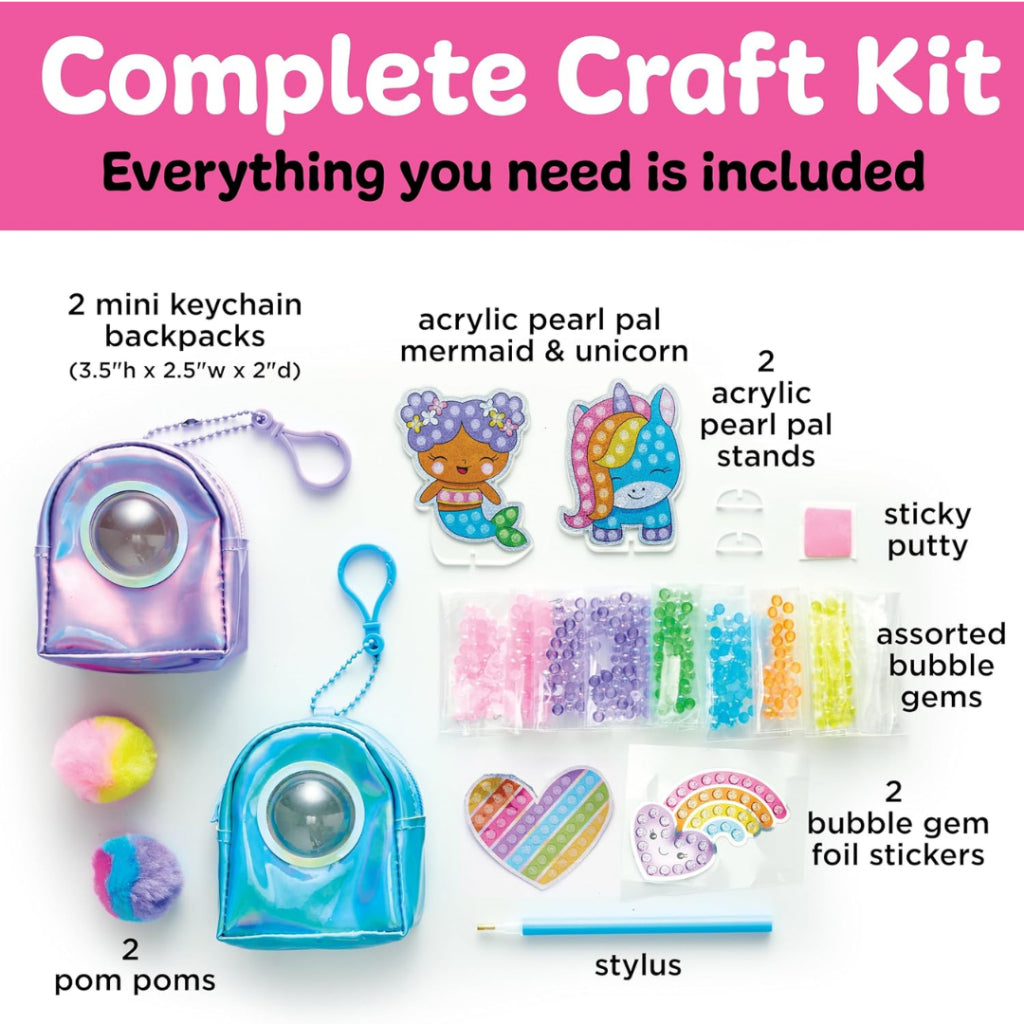 Faber Castell Bubble Gems Backpack Keychain |Accessories|DIY Kit|Craft Set|