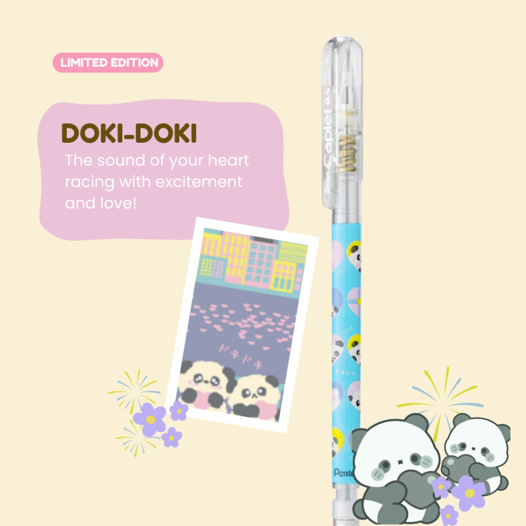[LIMITED EDITION] Pentel Caplet Mechanical Pencil, 0.5MM | 6 Designs | portable cap | soft, and smooth hi-polymer eraser