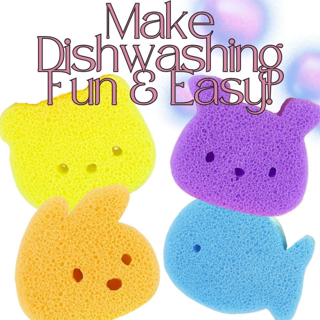 [SG] Animal Dish Sponge – Cute & Durable [Evergreen Stationery]