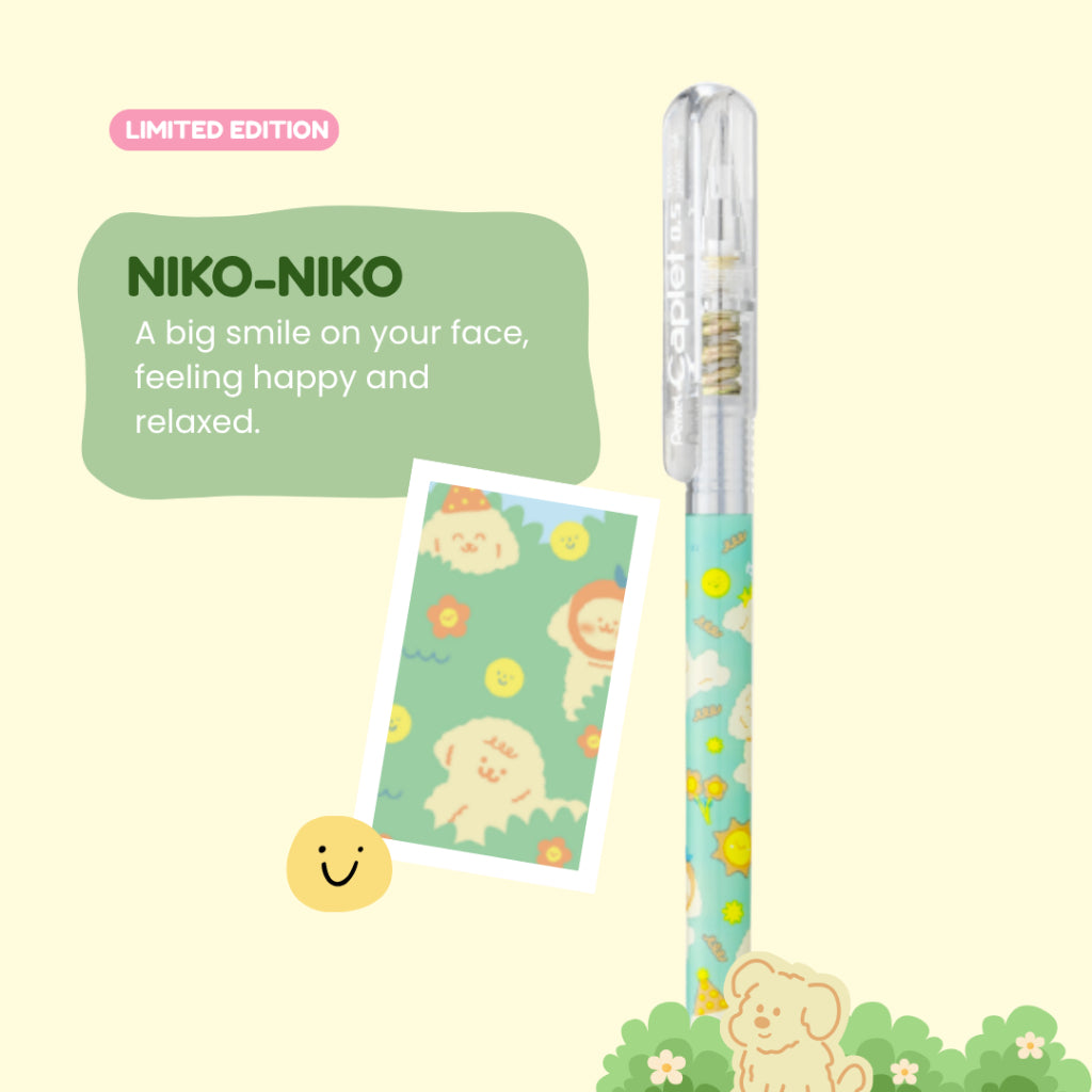 [LIMITED EDITION] Pentel Caplet Mechanical Pencil, 0.5MM | 6 Designs | portable cap | soft, and smooth hi-polymer eraser