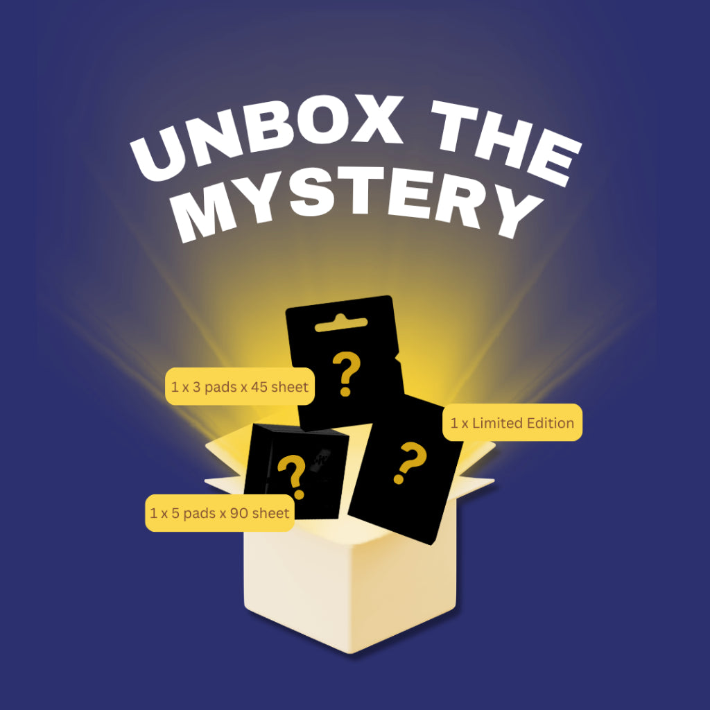 3M Post-It Mystery Box | 1 x 3 pads 45s | 1 x 5 pads 90s | 1 x Limited Edition