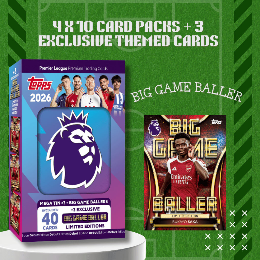 [SG] Topps Premier League 2026 Debut Edition Mega Tins [Evergreen Stationery]