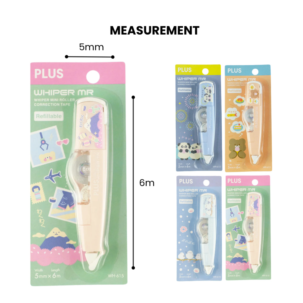 [LIMITED EDITION] PLUS MR Correction Tape Kawaii9 Waku-Waku/ Puni-Puni/ Peko-Peko/ Doki-Doki | Lighter and Smoother