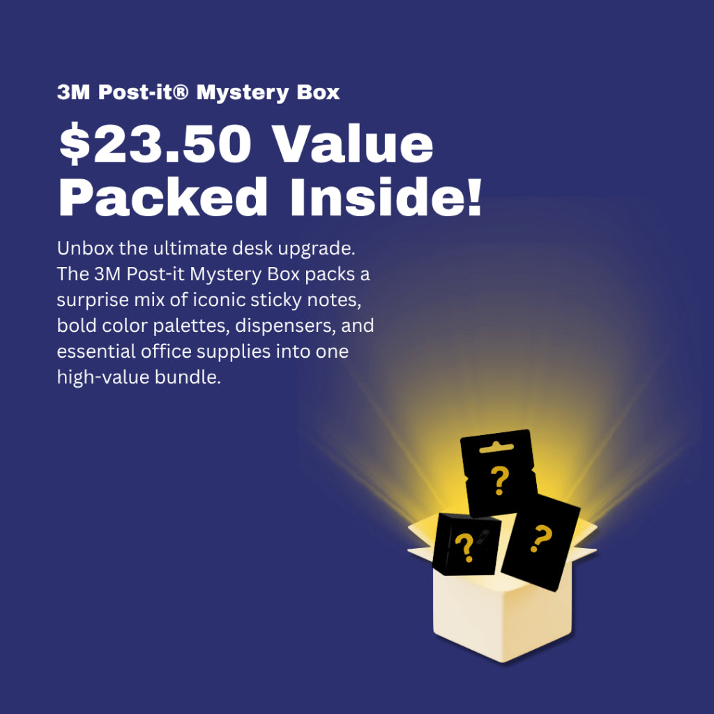 3M Post-It Mystery Box | 1 x 3 pads 45s | 1 x 5 pads 90s | 1 x Limited Edition
