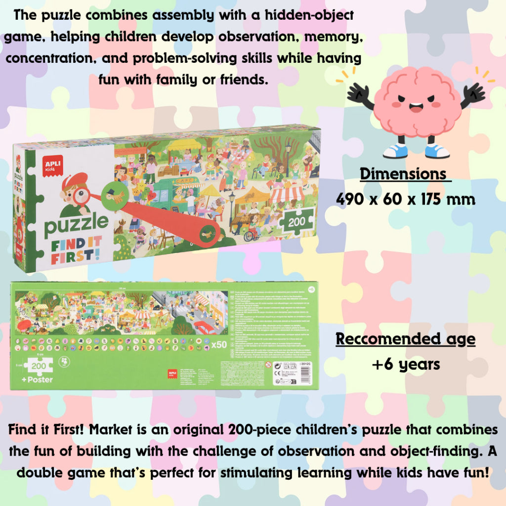 Apli Find It First Market Puzzle |Puzzle|Child Toy|