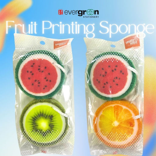 [SG] Fruit Printing Sponge 2s [Evergreen Stationery]