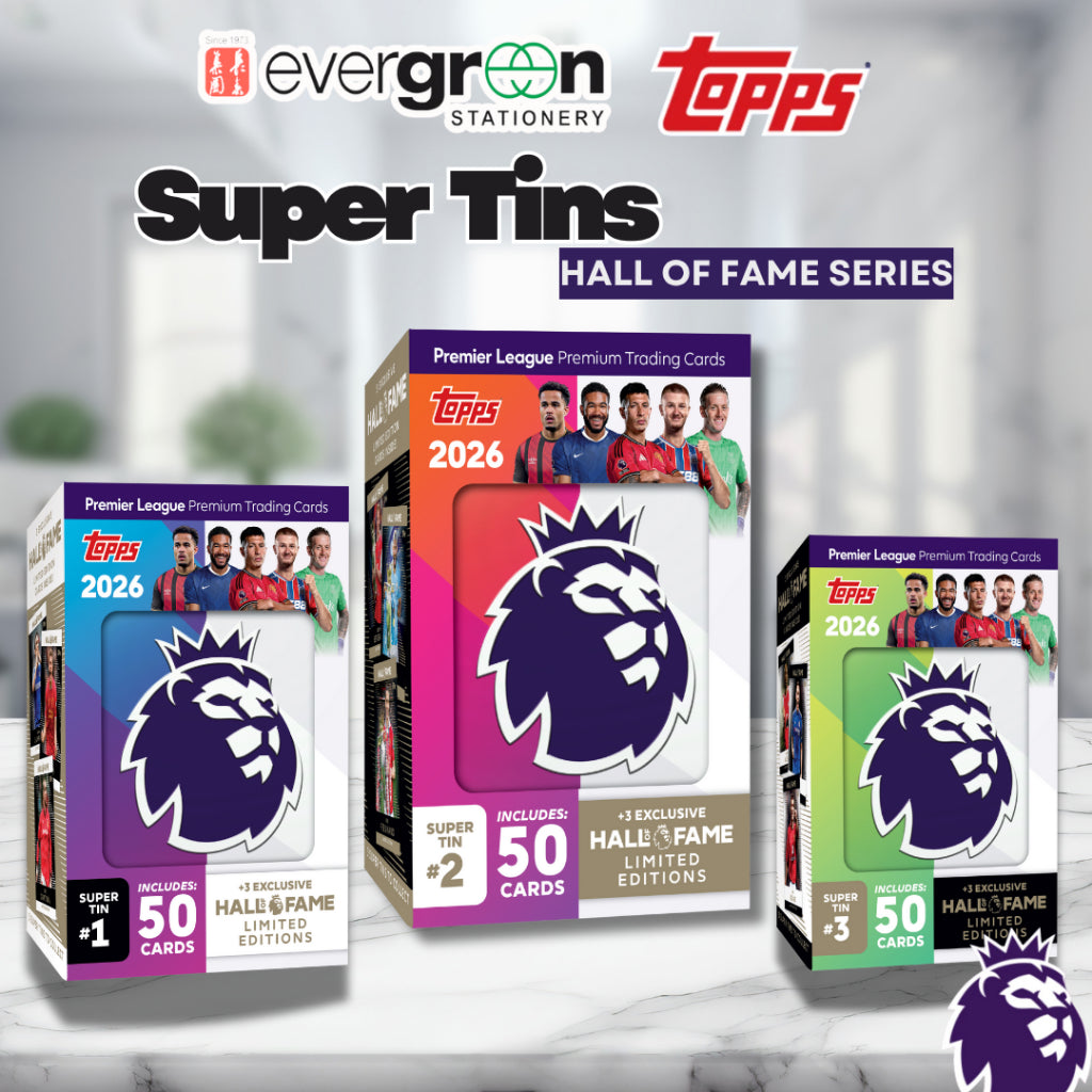 [SG] Topps Premier League 2026 Debut Edition: Hall of Fame Super Tins [Evergreen Stationery]