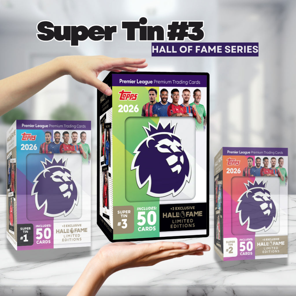 [SG] Topps Premier League 2026 Debut Edition: Hall of Fame Super Tins [Evergreen Stationery]